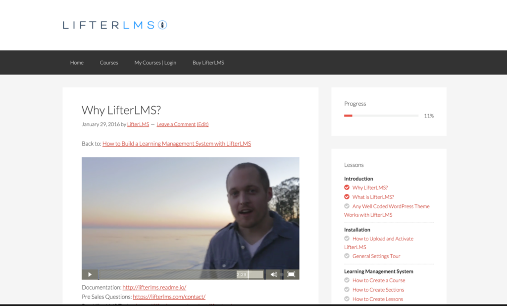 LifterLMS Lesson