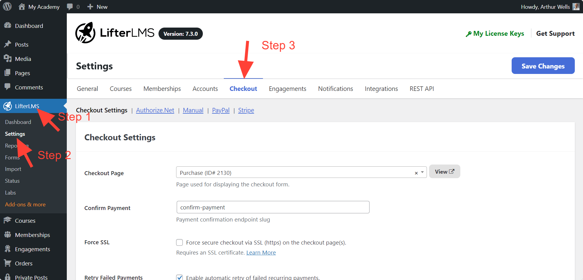 LifterLMS Currency Settings