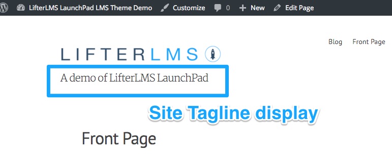 LaunchPad Tagline Display setting