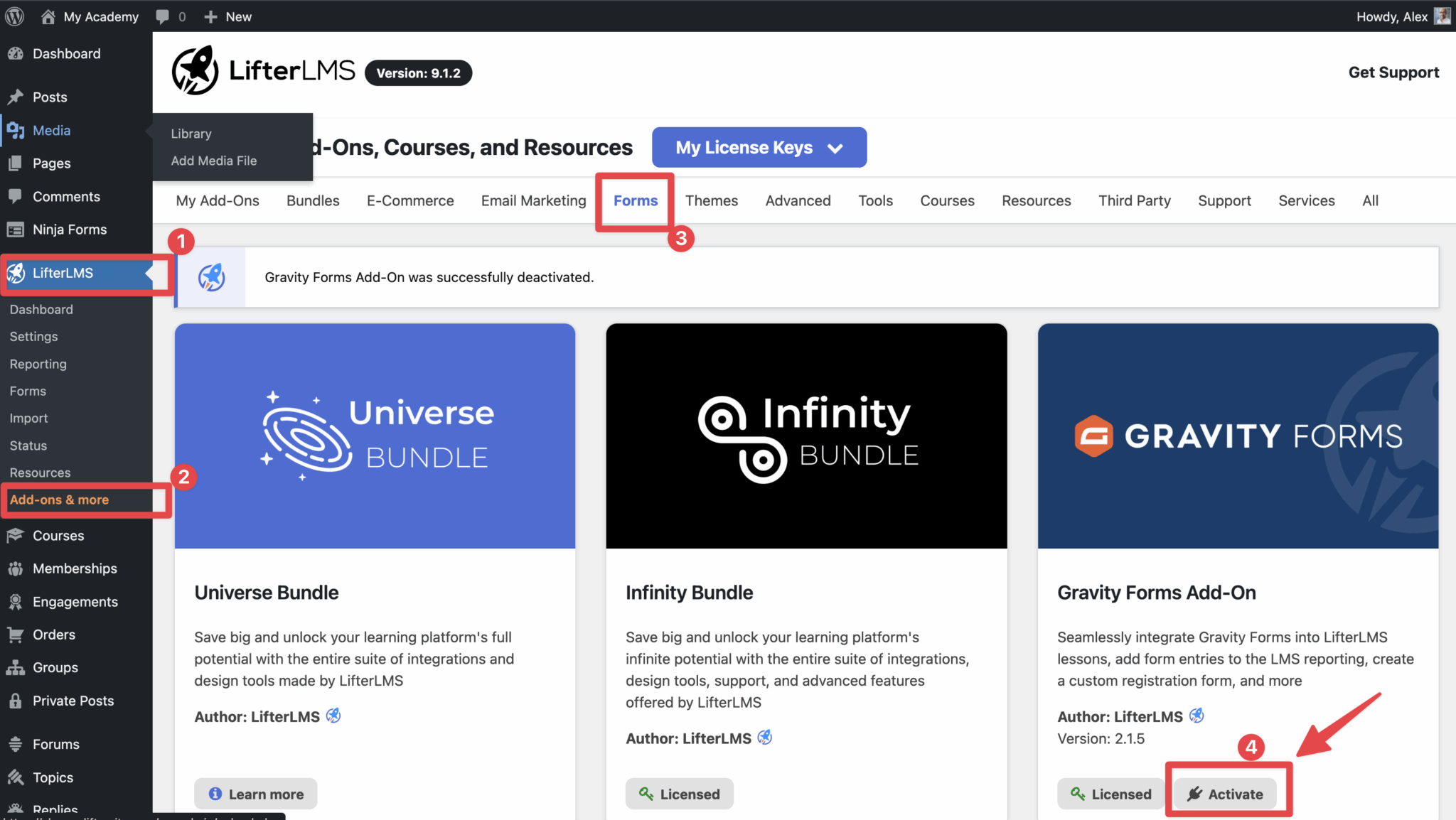 Getting Started with LifterLMS Gravity Forms | LifterLMS