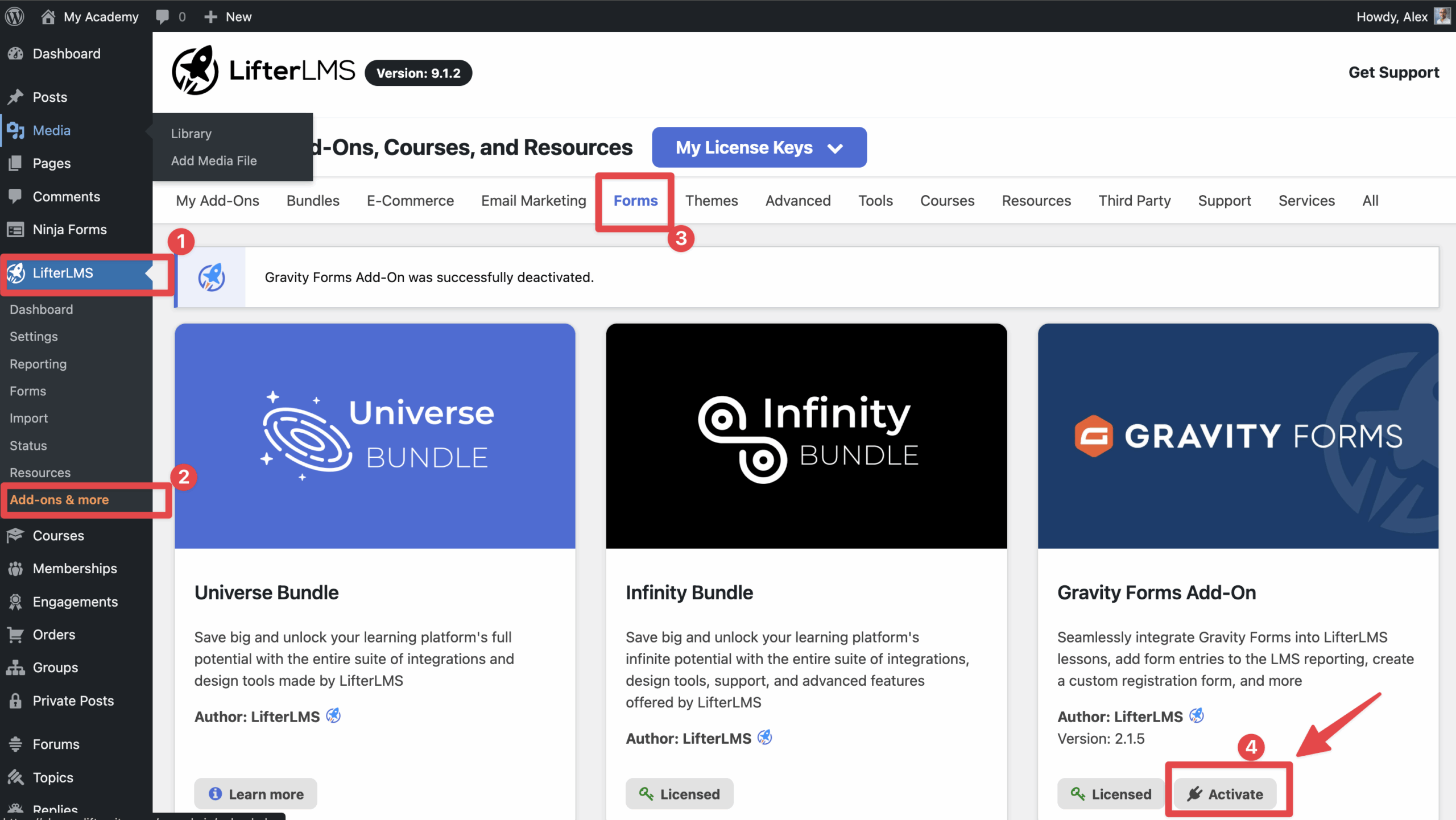 Getting Started with LifterLMS Gravity Forms