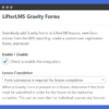 Screenshot of Lesson Completion form setting integration for LifterLMS and Gravity Forms