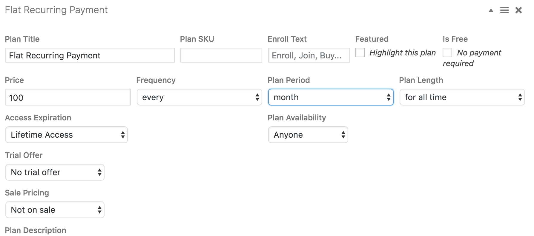 Flat-Recurring-Payment