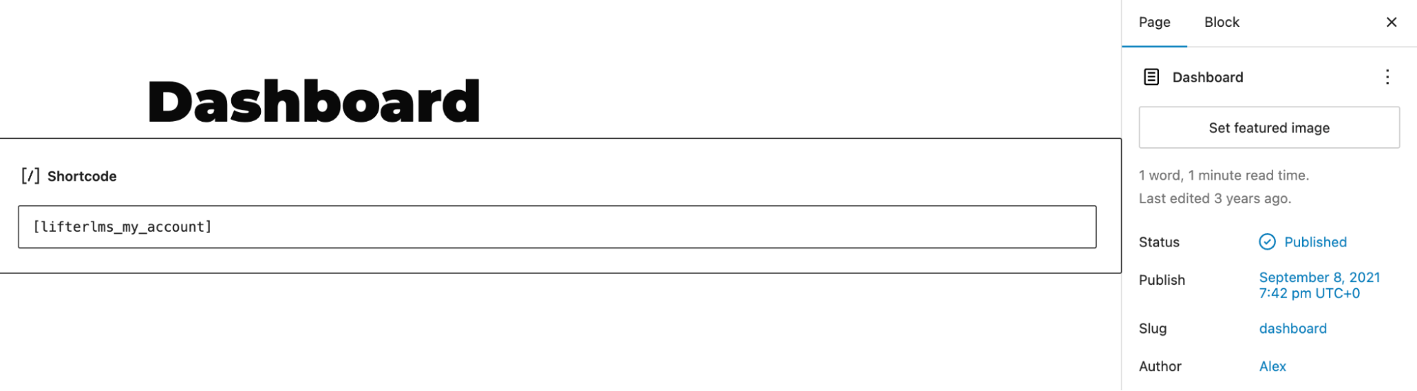 Setting Up the Dashboard Page