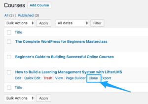 Clone LifterLMS course