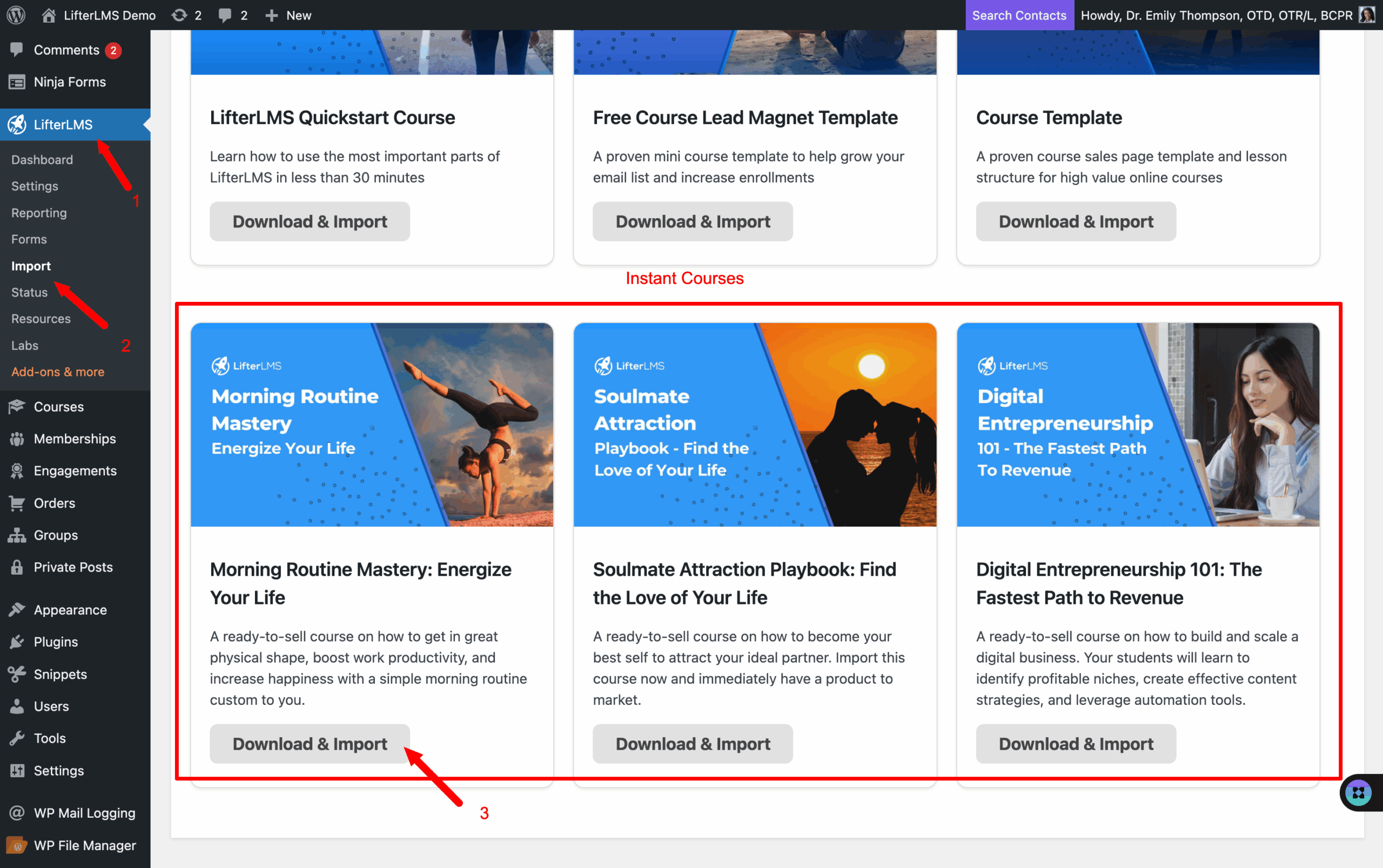 LifterLMS Instant Courses