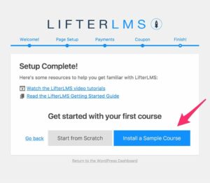 LifterLMS Sample course