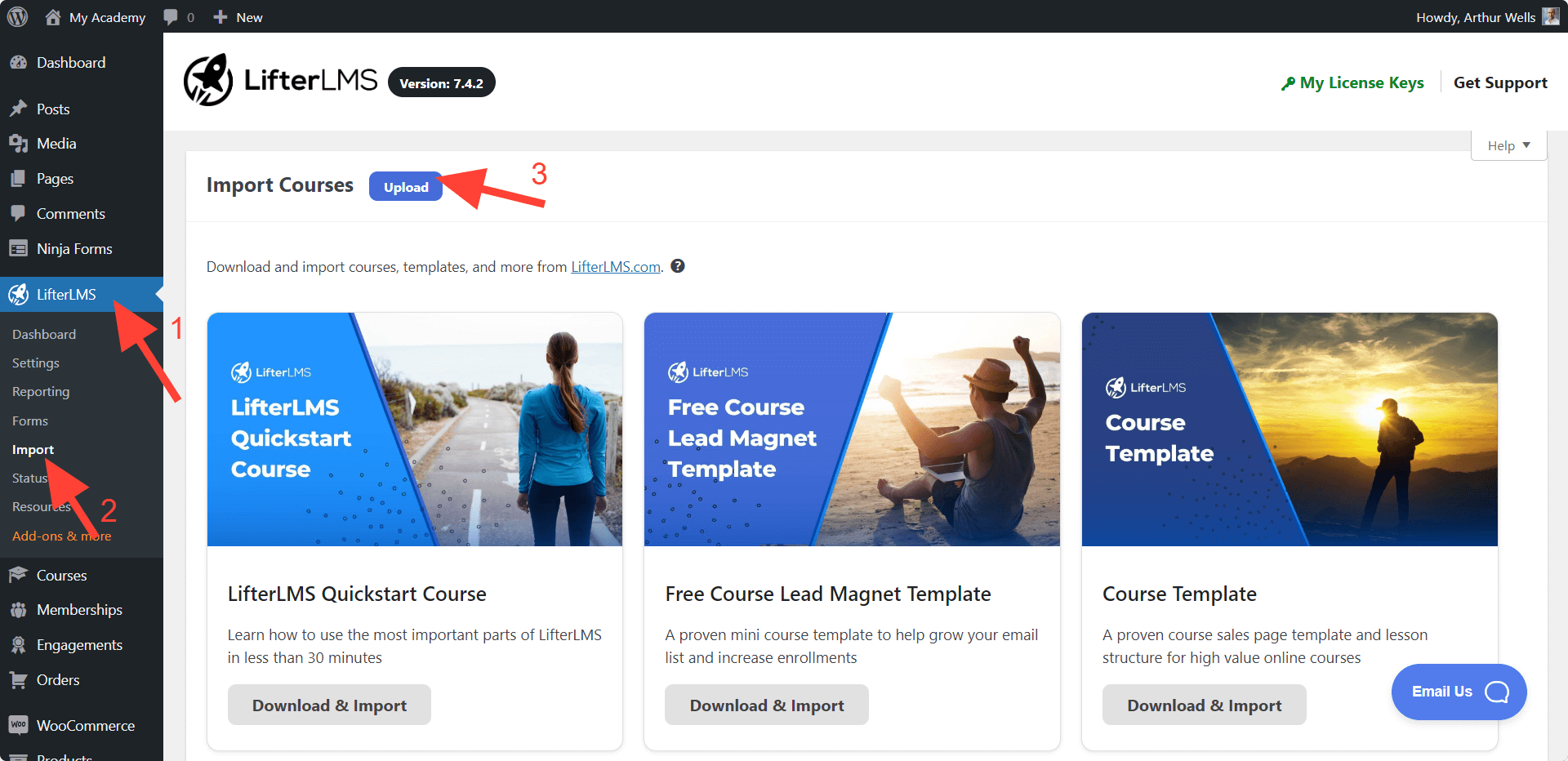 LifterLMS Upload Import Course