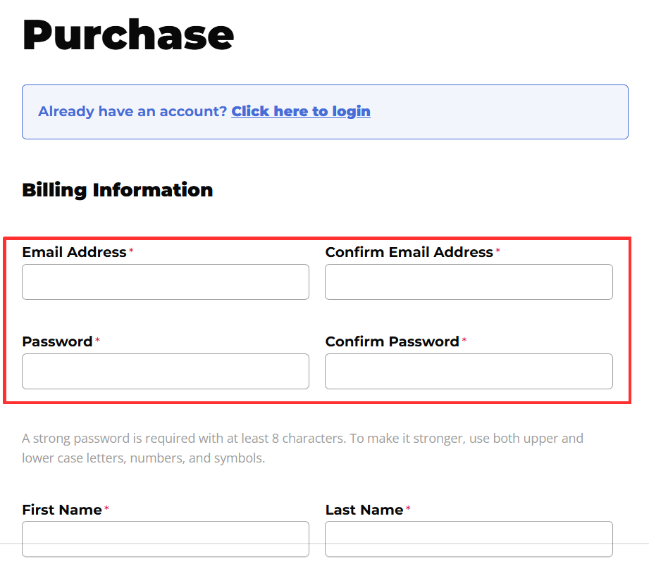 Logged-out students with password fields visible