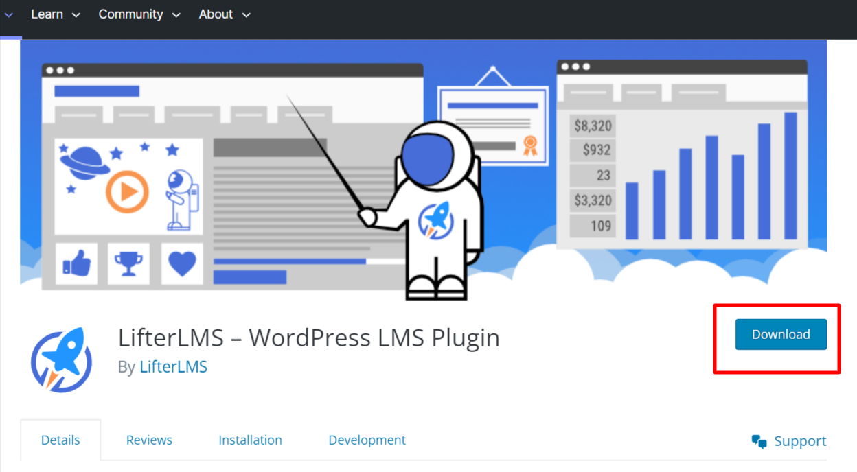 Download LifterLMS Core form WordPress.org
