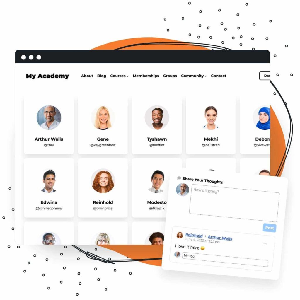 LifterLMS Social Learning People Directory Grid