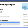 Screenshot of a quiz with previous attempts and link to retake quiz in LifterLMS