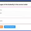 Screenshot of a ordered and reorder question type in LifterLMS Advanced Quizzes