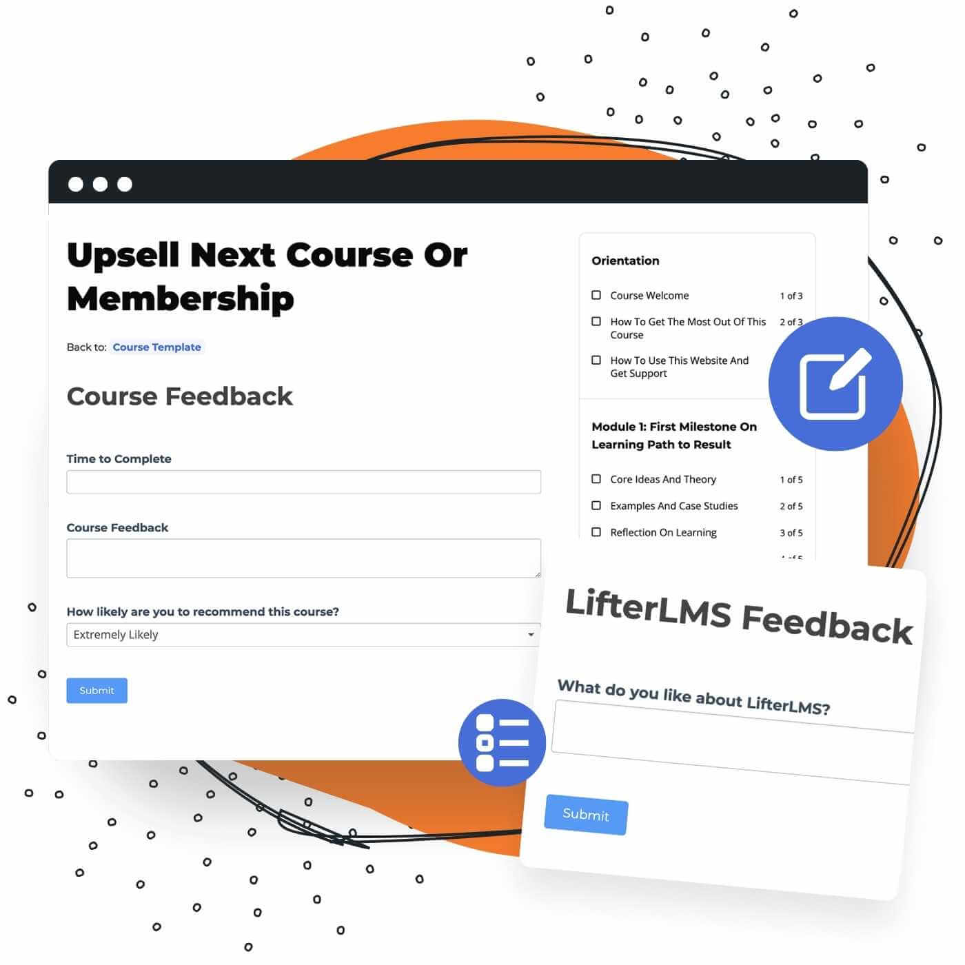 Lesson with Course Completion Form using LifterLMS and Formidable Forms