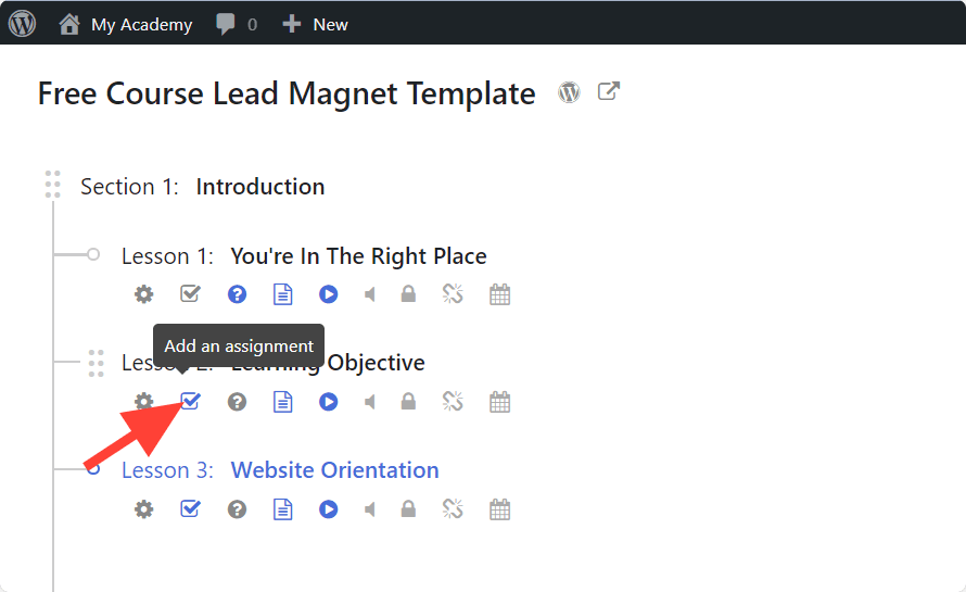 LifterLMS Add Assignment