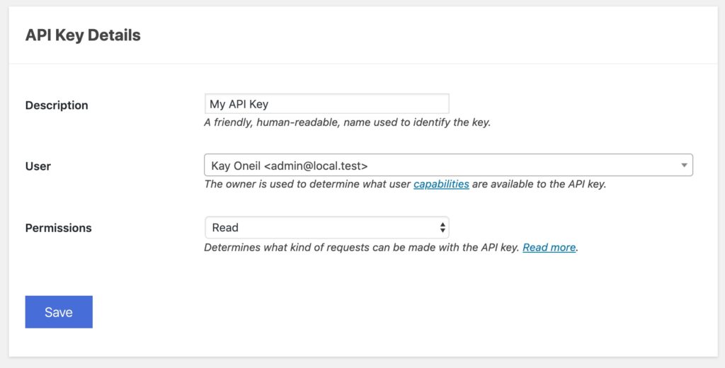 api key generation