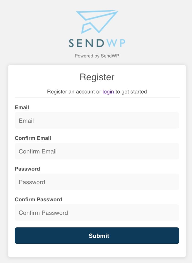 SendWP Account Setup