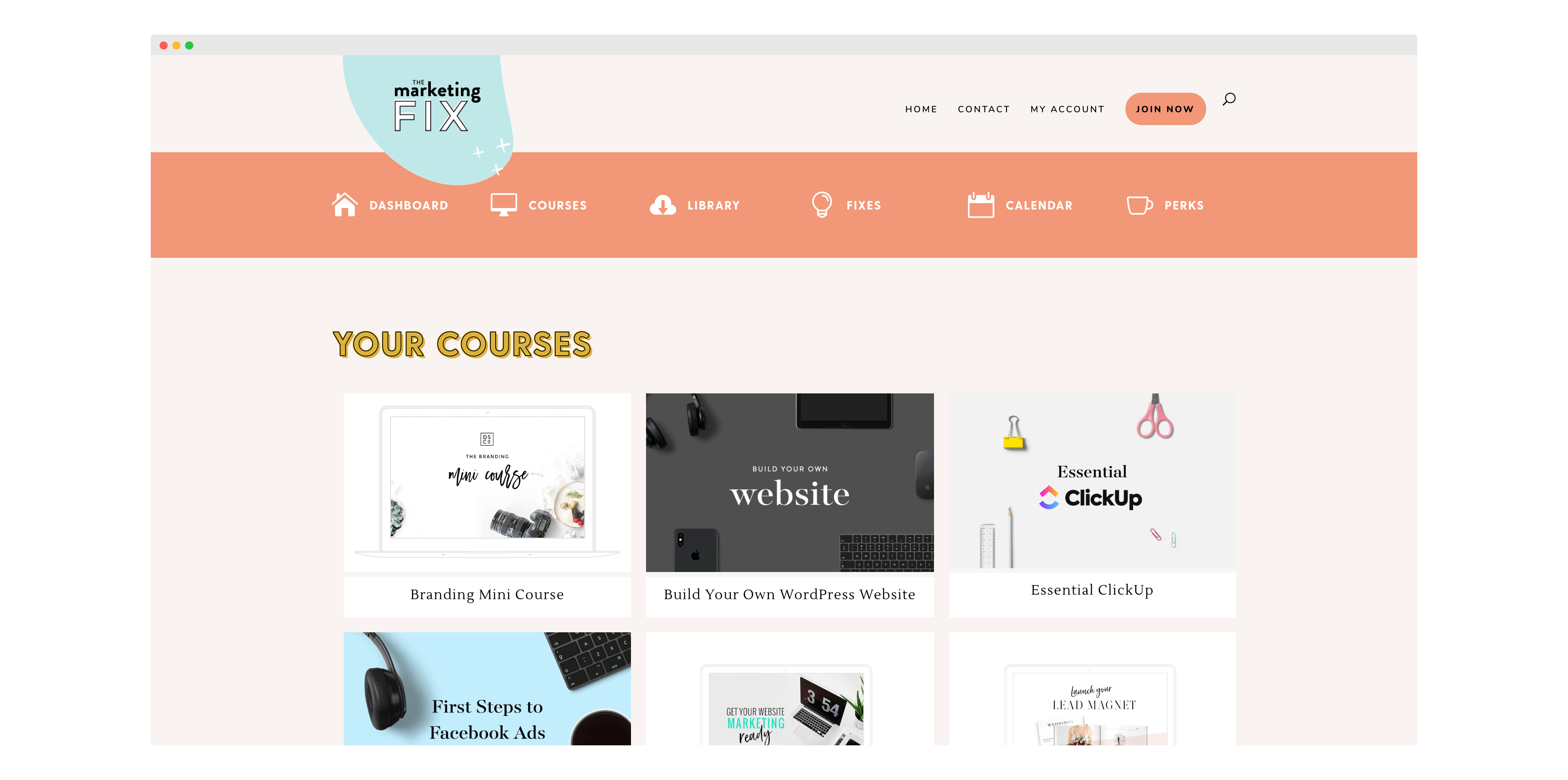 Membership Site WordPress Course Library