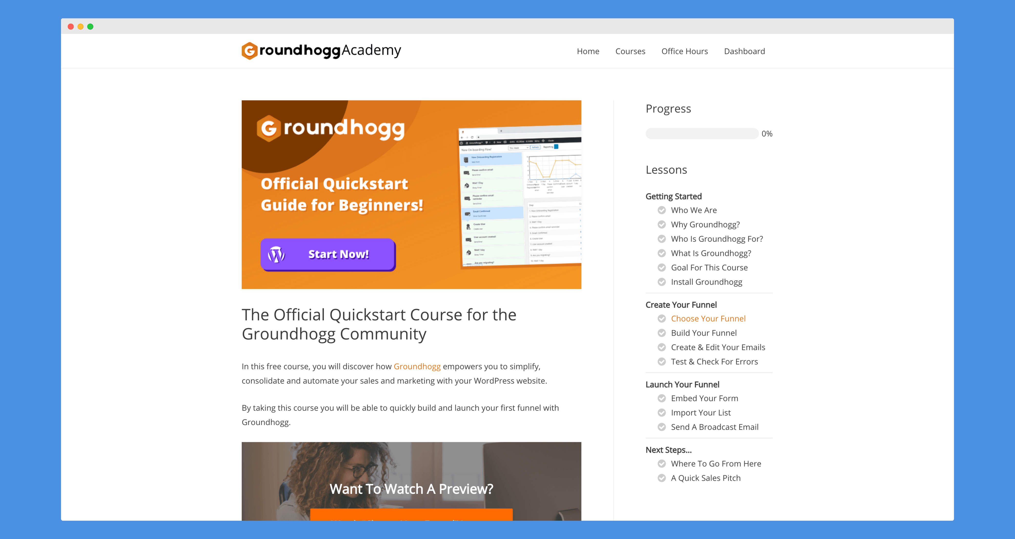 The Groundhogg Quickstart Course