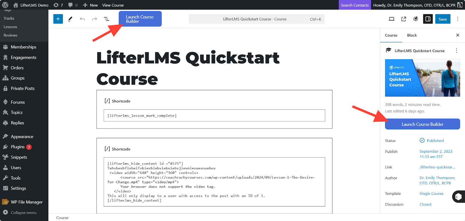 Image of Launching LifterLMS Course Builder