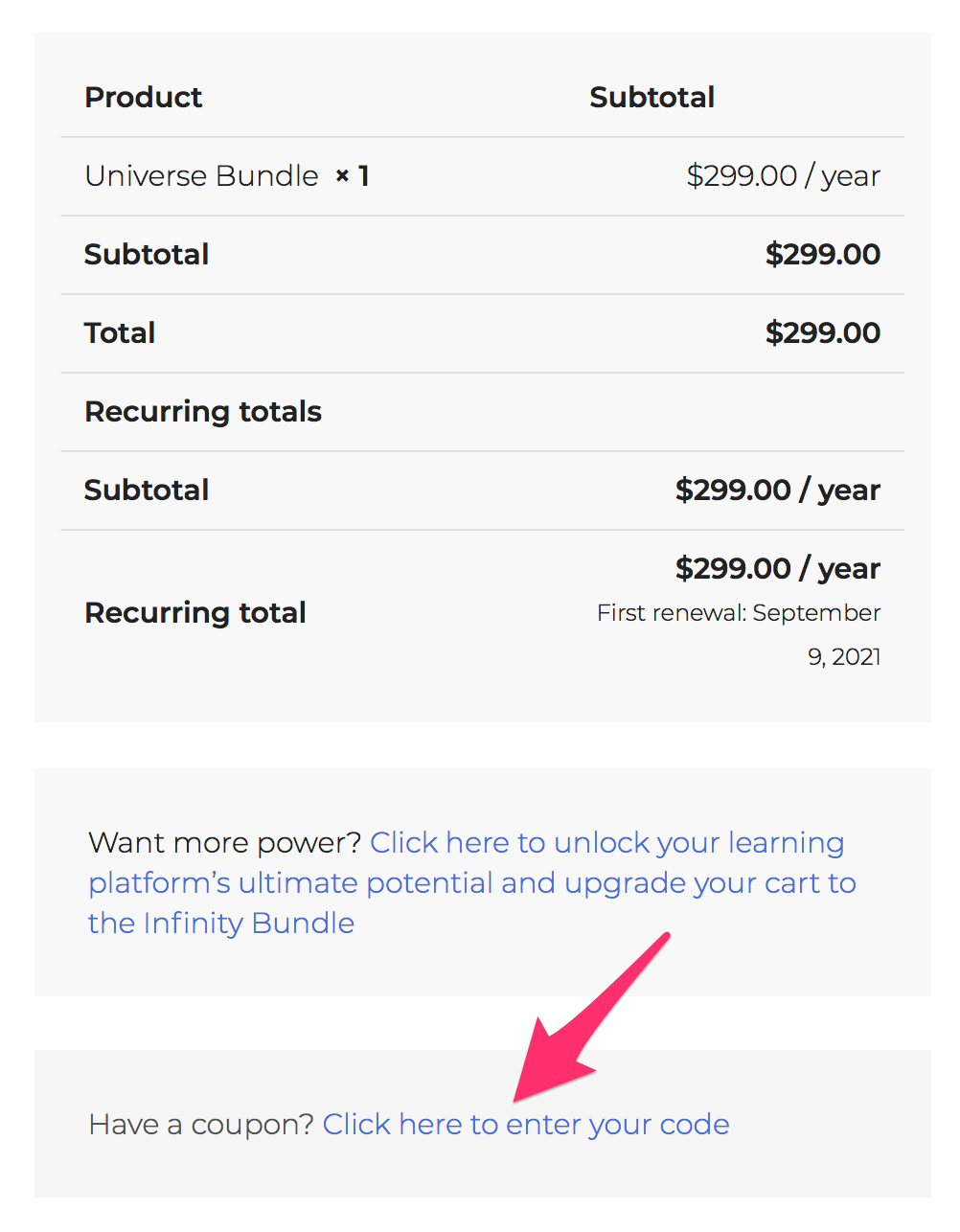 Where do I enter a coupon code when purchasing a LifterLMS addon or