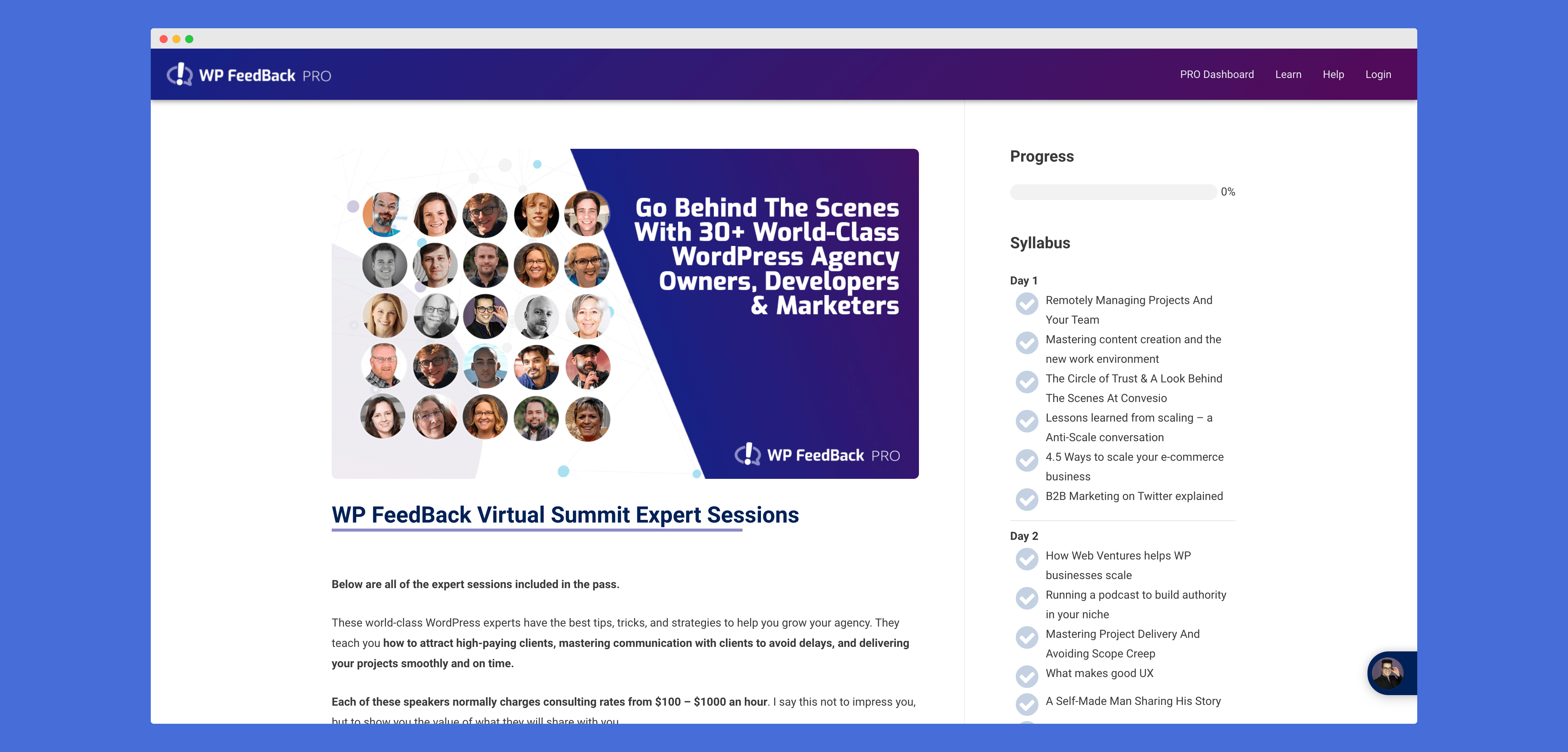 Make Virtual Summit with WordPress LifterLMS