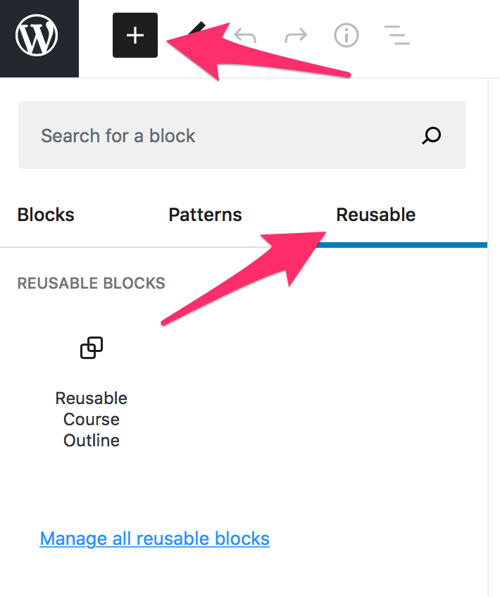 Reusable blocks