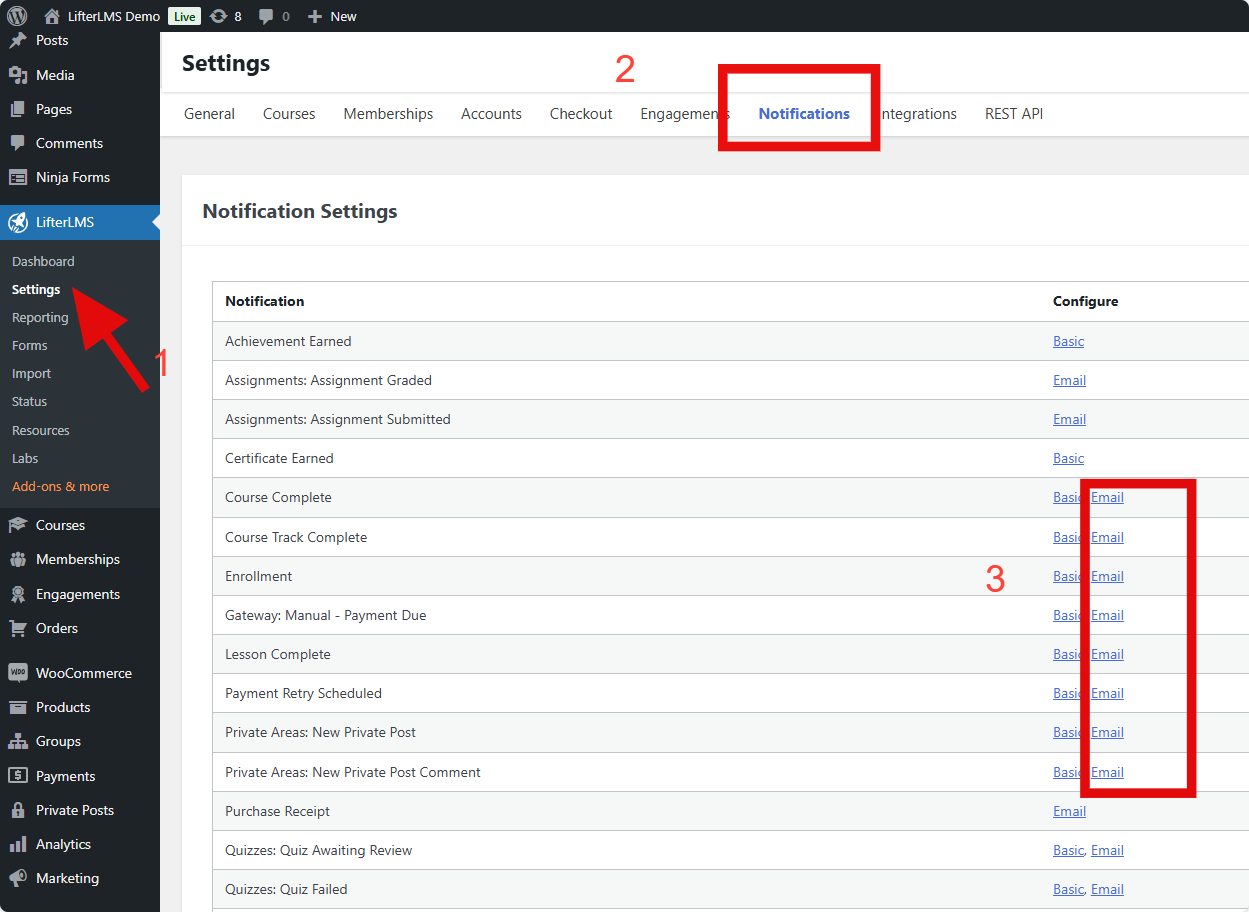 LifterLMS Notifications