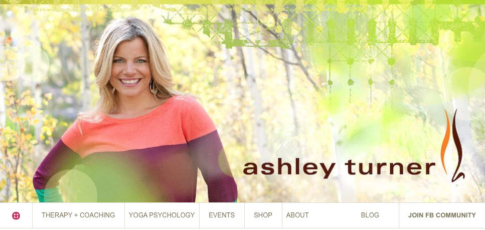 Screen Shot of Ashley Turner home page