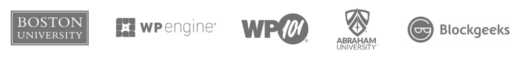 LifterLMS is trusted by Boston University, WP Engine, WP101, Abraham University, Blockgeeks, and more.