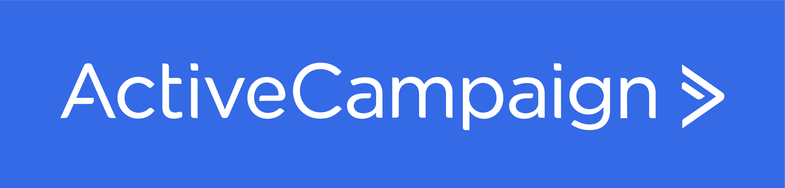 Active Campaign logo white bluebg