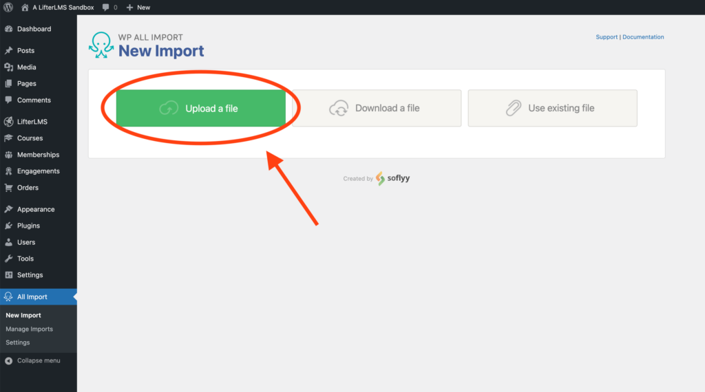 Learndash Migration - WP All Import Upload