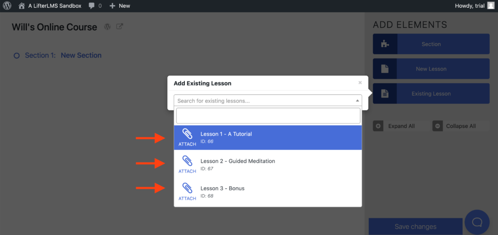 Learndash Migration - Attach Lessons in LifterLMS