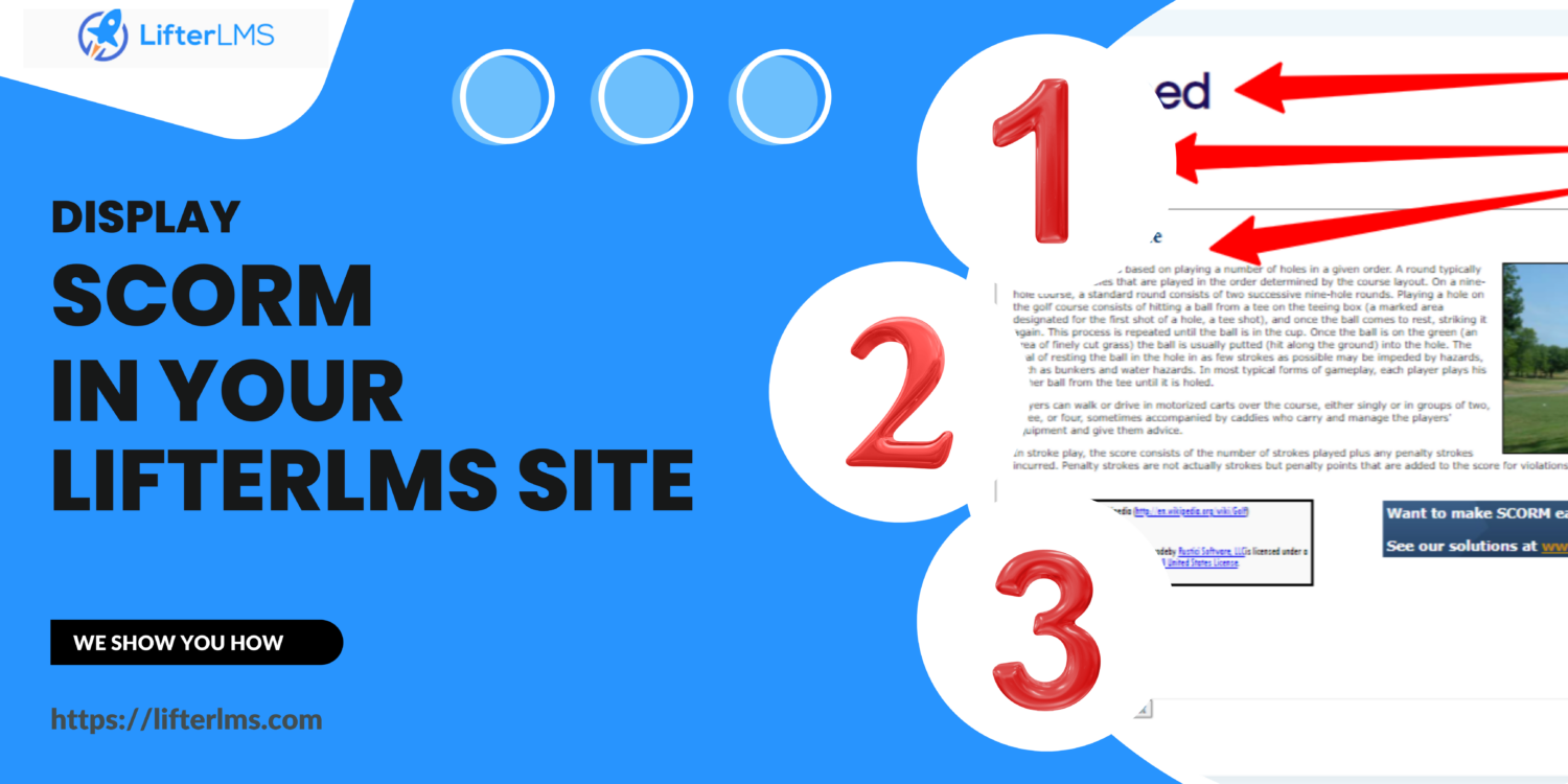 How to Display SCORM on WordPress Using LifterLMS