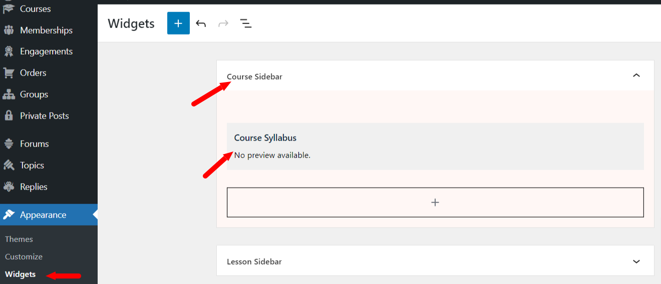 Course Sidebar