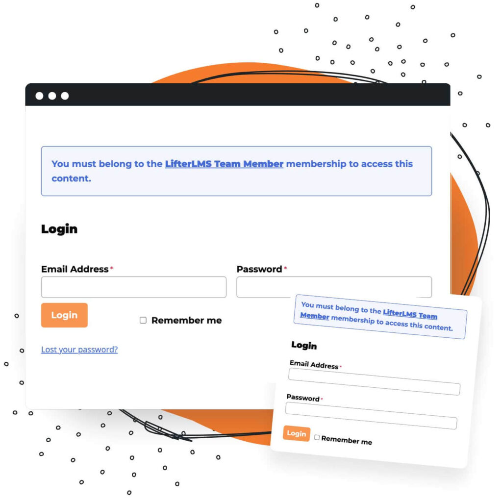 All visitors are redirected to the login page with LifterLMS Private Site