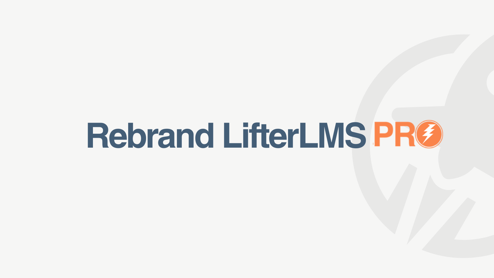 Rebrand LifterLMS PRO