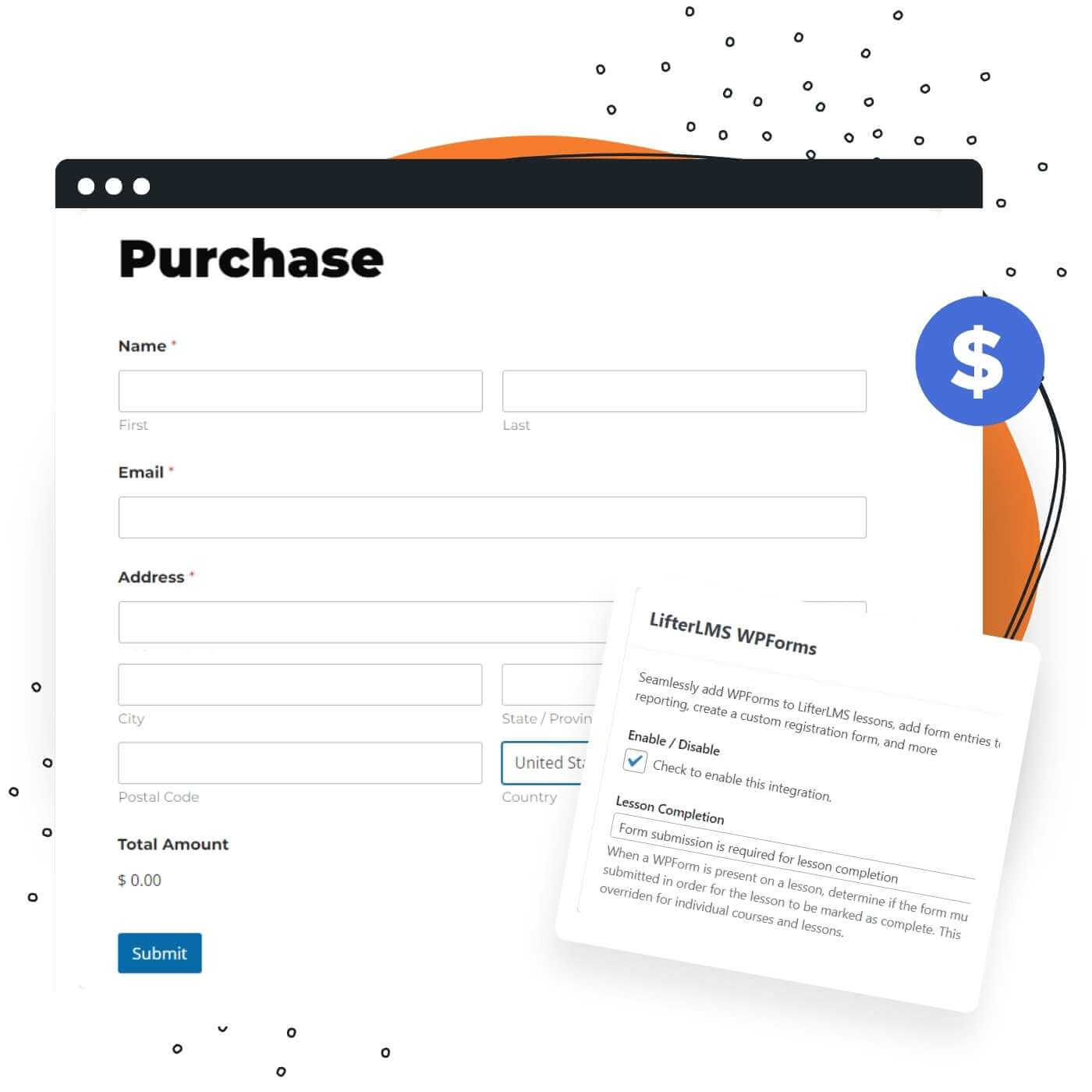 Customize the purchase form using WPForms and LifterLMS