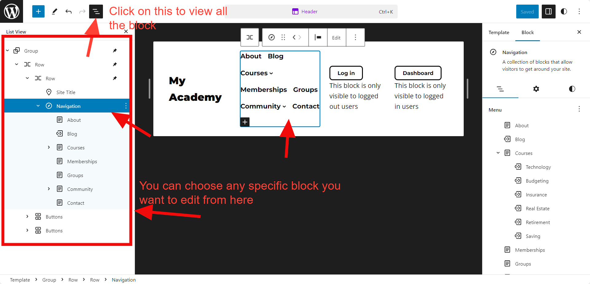 Sky Pilot Header Area Settings