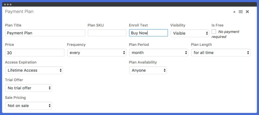 Access Plans when using GeneratePress Theme for Courses