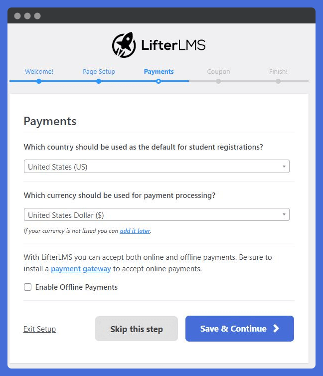 LifterLMS Payments for Medical Continuing Education