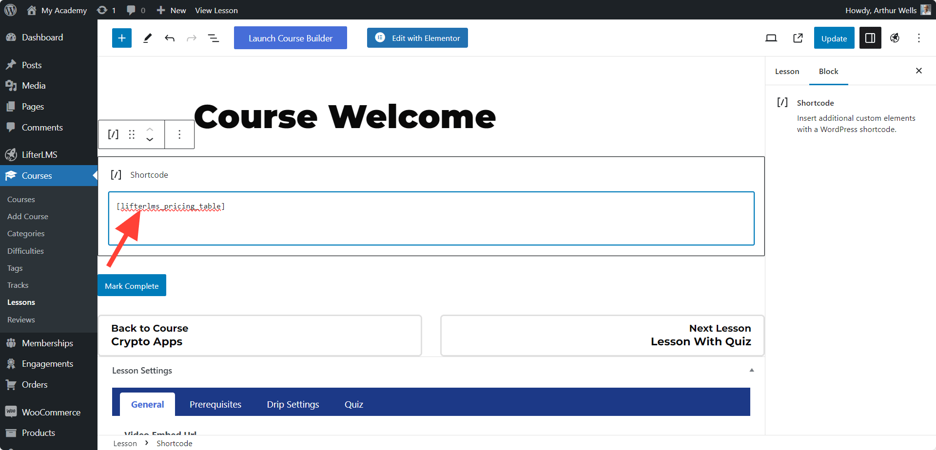 Pricing Table