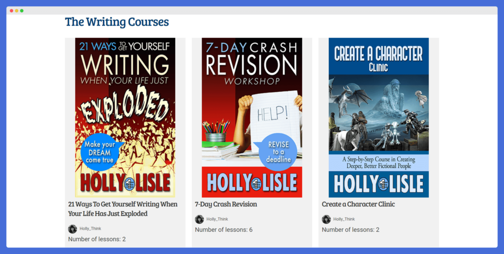 Holly's Writing Class Courses- Teaching methods online