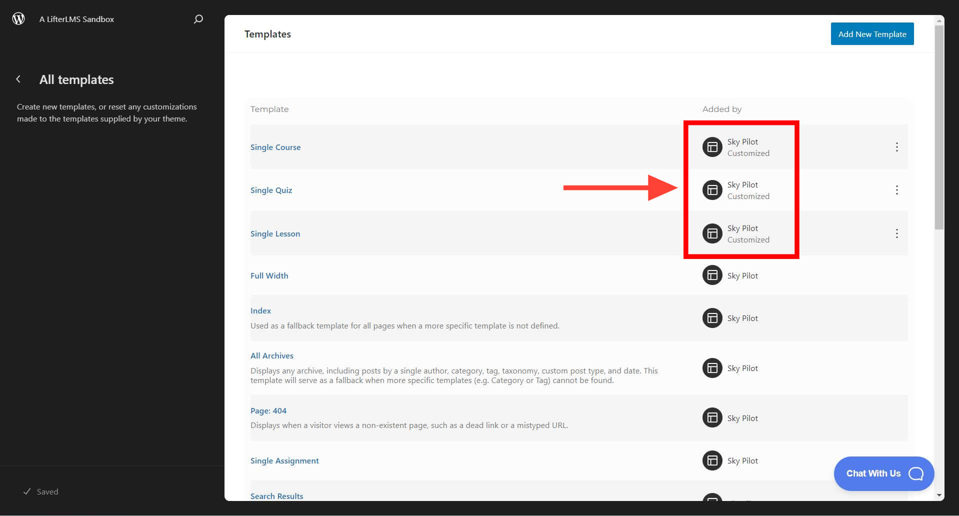 How to Reset Sky Pilot Theme Settings to Defaults LifterLMS