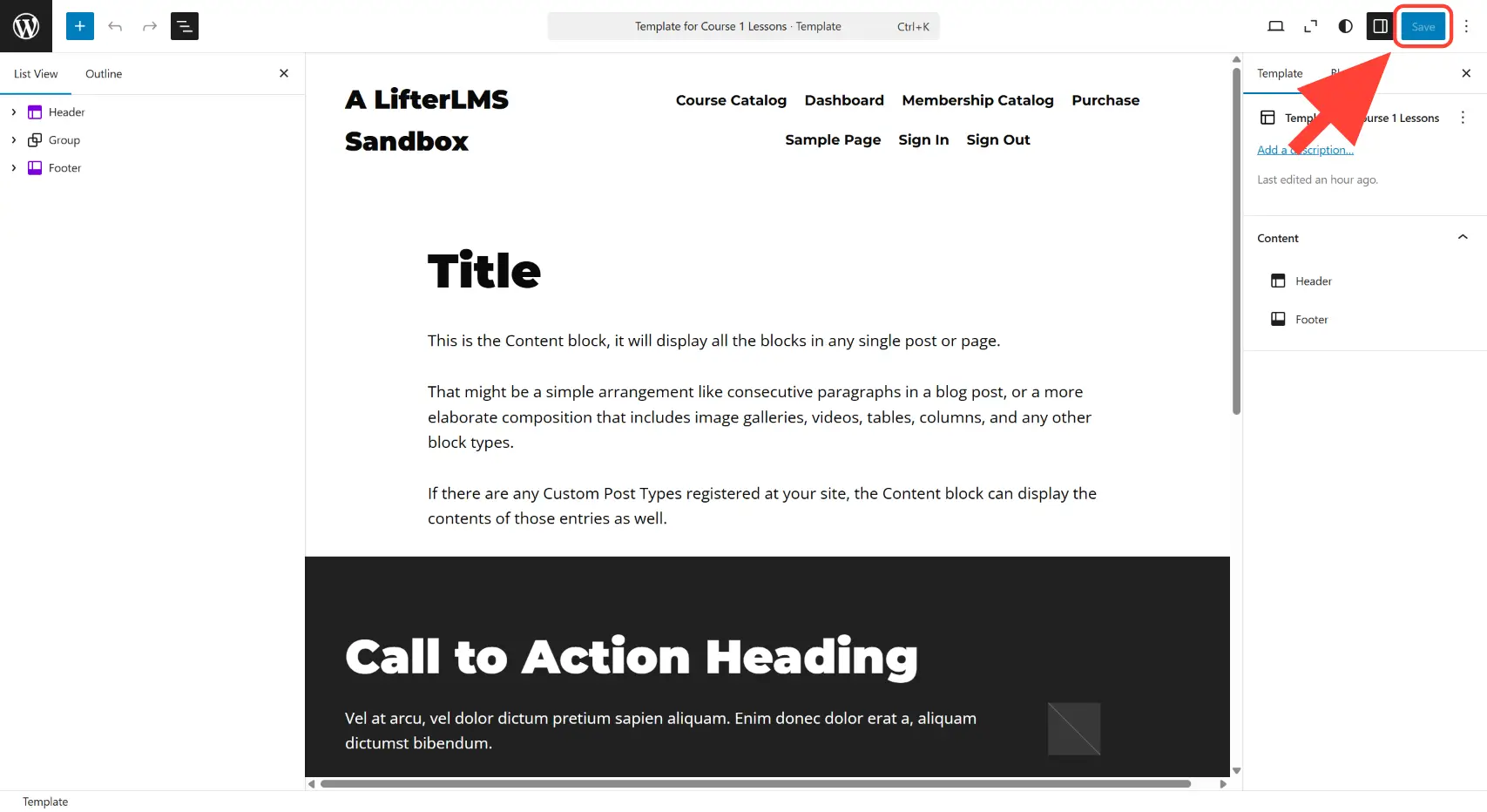 Save the changes using the Save button.