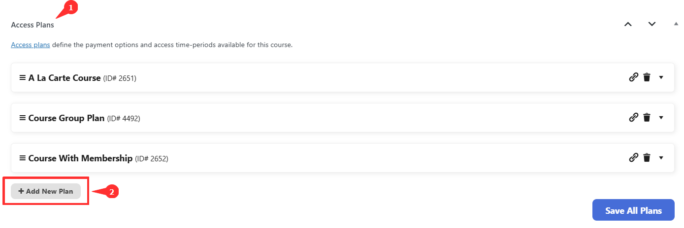 Create a Gift Access Plan