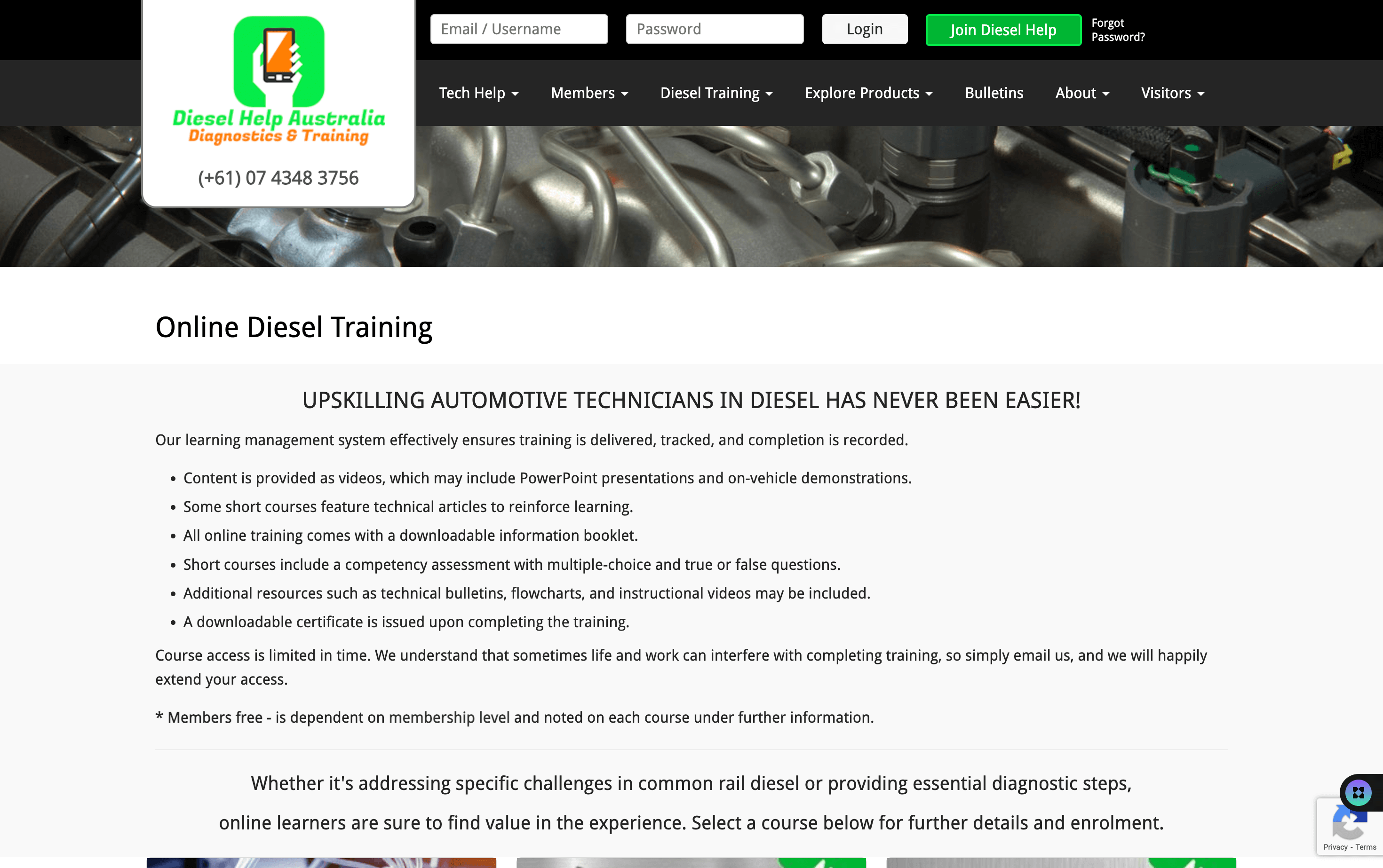 Screenshot of Showcase Item Home Page