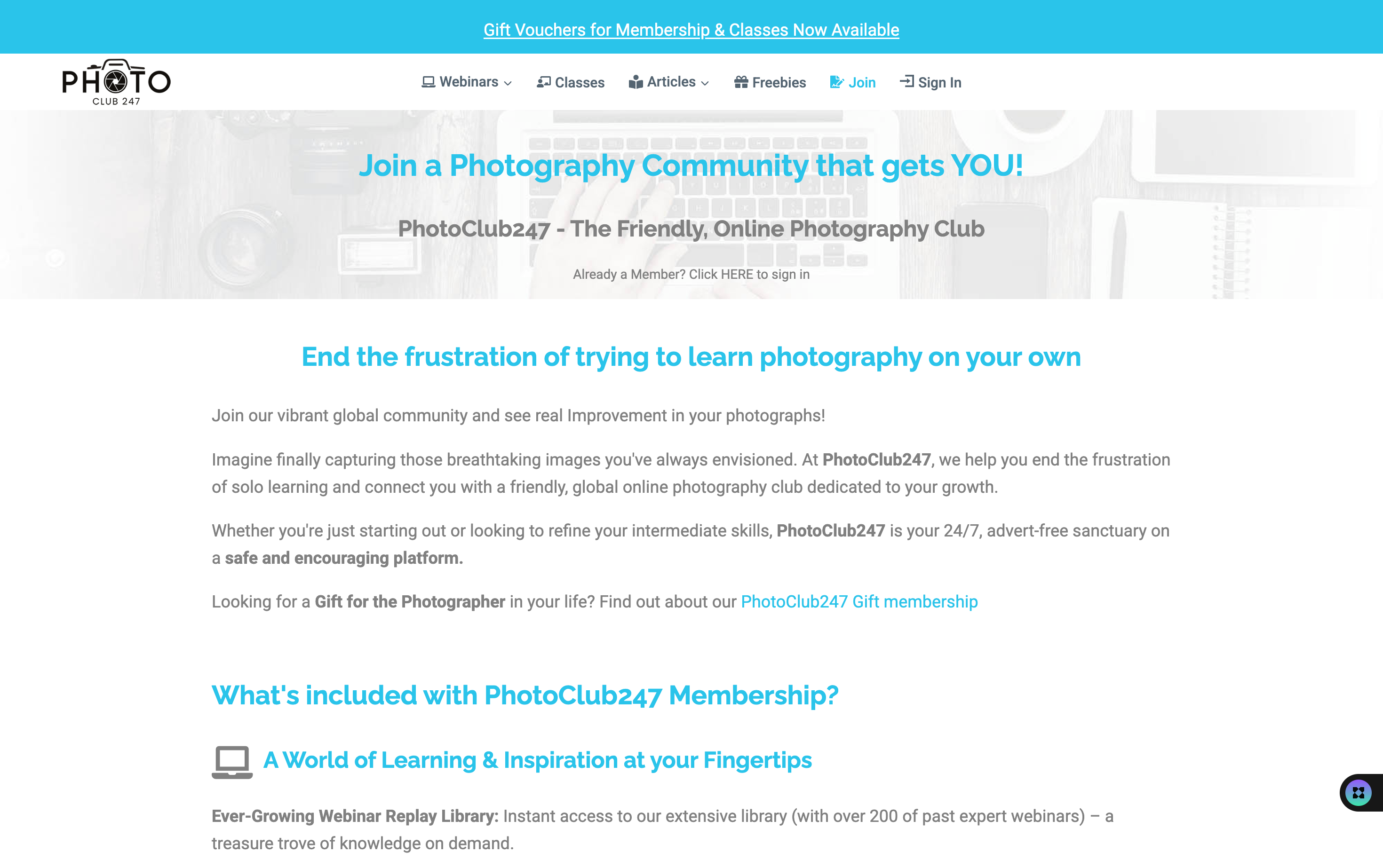 Screenshot of Showcase Item Home Page