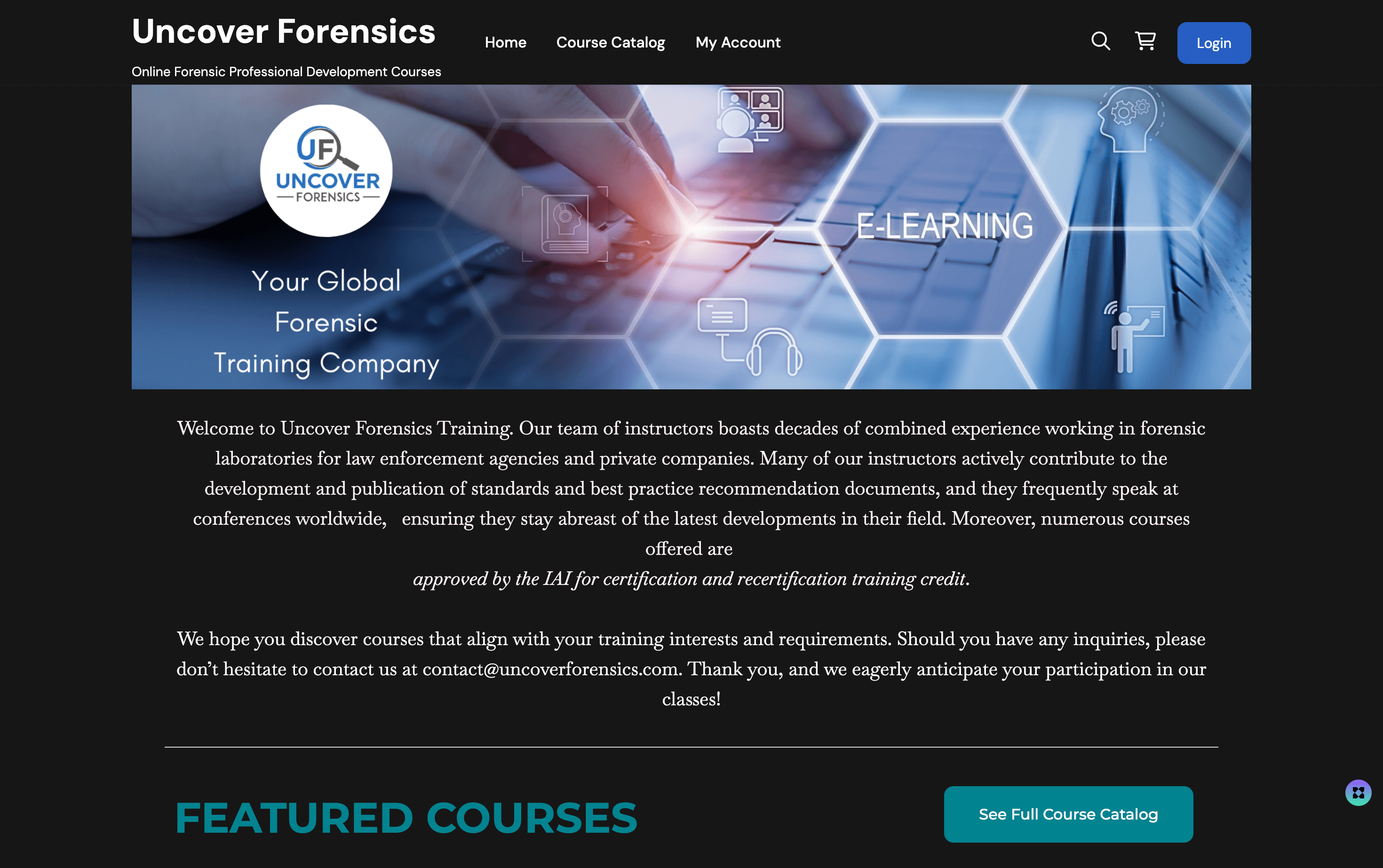 Screenshot of Showcase Item Home Page