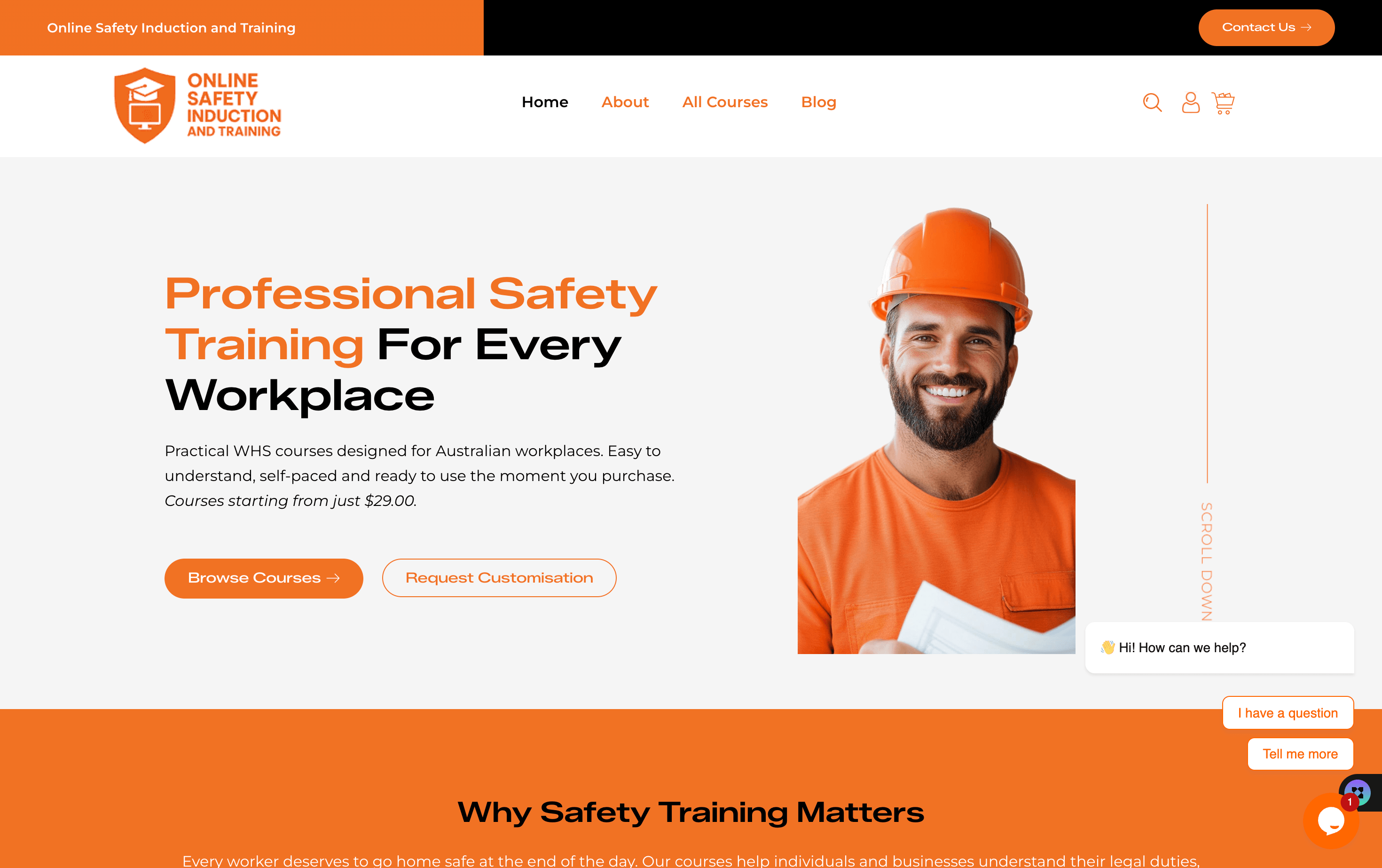 Screenshot of Showcase Item Home Page